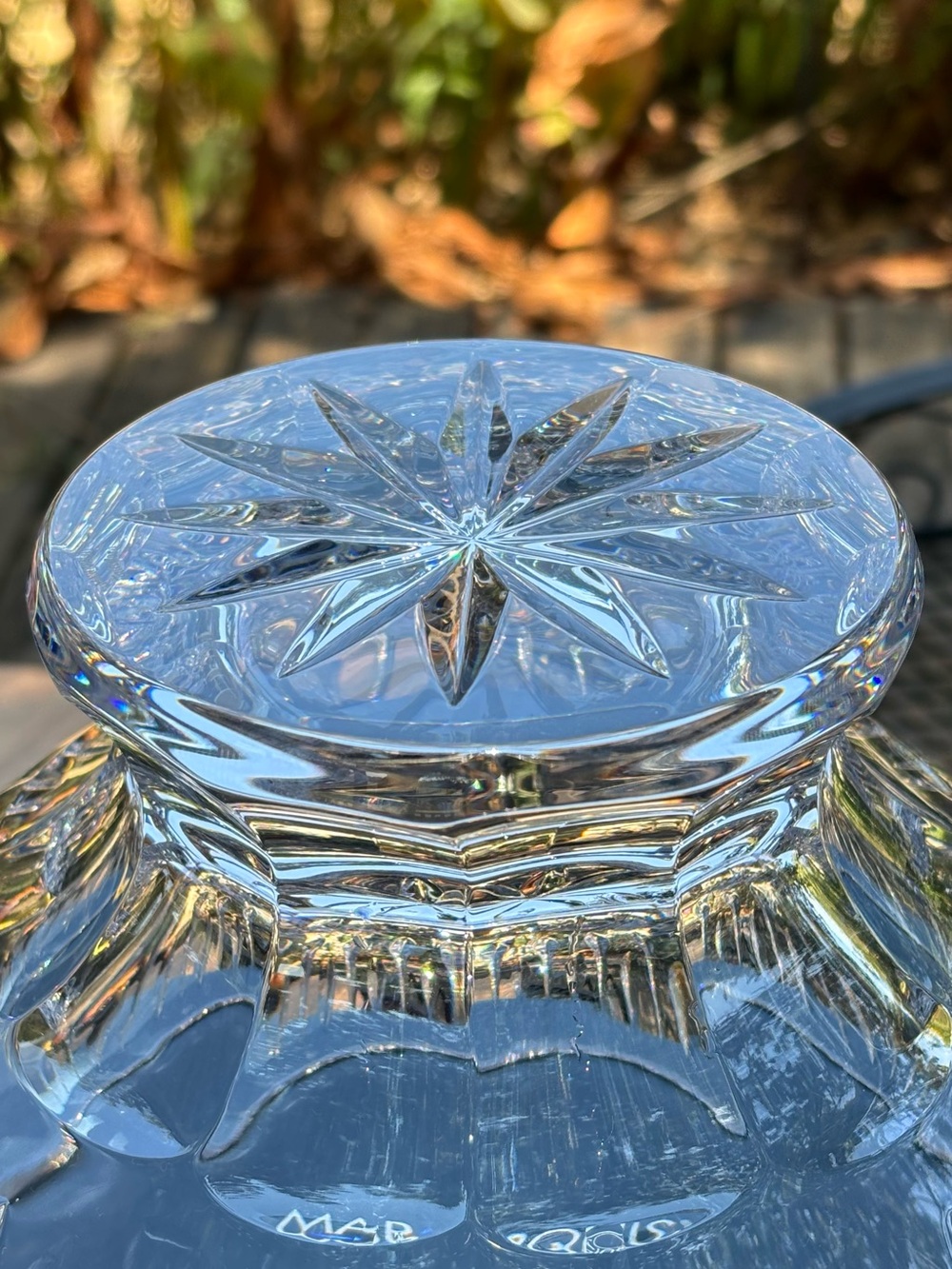 Marquis by Waterford Clear Fluted Crystal Footed 10" Bowl - Picture 6 of 9